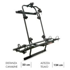 Portabici Posteriore Fabbri BICI OK MTB VAN2 Crafter Sprinter Nero