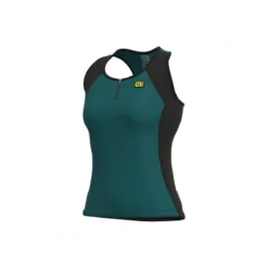 Canotta Top Ciclismo Donna ALE' SOLID BLOCK Laguna