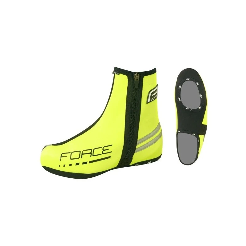 Copriscarpe Ciclismo Neoprene FORCE Fluo 1 Copriscarpe Ciclismo Neoprene FORCE Fluo