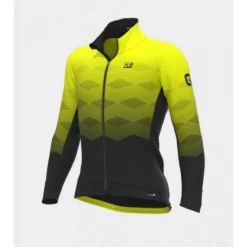 Giubbino Invernale Ciclismo ALE' PR-R MAGNITUDE Nero-giallo Fluo 2022