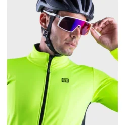 Giubbino Invernale Ciclismo ALE' SOLID FONDO Giallo Fluo 2022 -Vendite Velo Passione giubbino invernale ciclismo ale solid fondo giallo fluo 2022 4