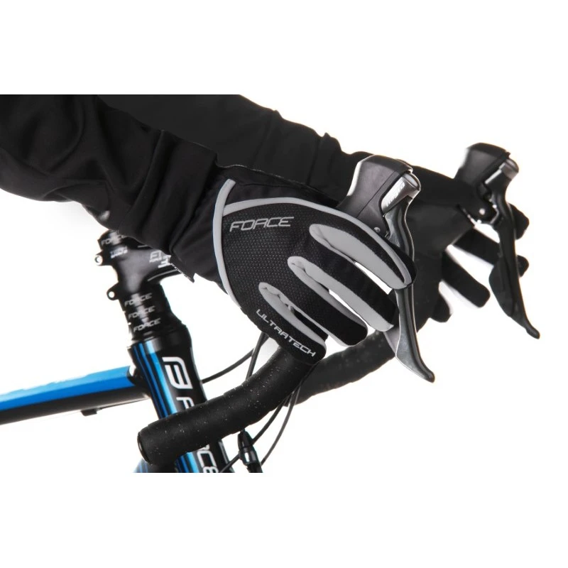 Guanti Invernali Bici Da Corsa FORCE ULTRA TECH Nero 2 Guanti Invernali Bici Da Corsa FORCE ULTRA TECH Nero - immagine 2
