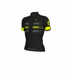 Maglia Ciclismo ALE' GRAPHICS PRR STRADA Nero-giallo Fluo