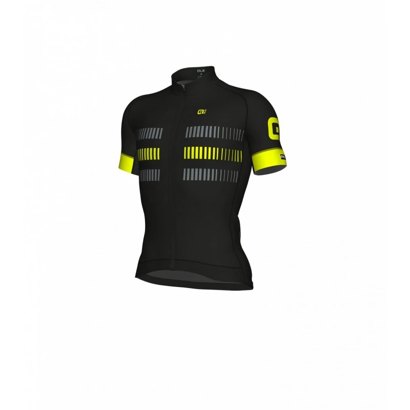 Maglia Ciclismo ALE' GRAPHICS PRR STRADA Nero-giallo Fluo 1 Maglia Ciclismo ALE' GRAPHICS PRR STRADA Nero-giallo Fluo