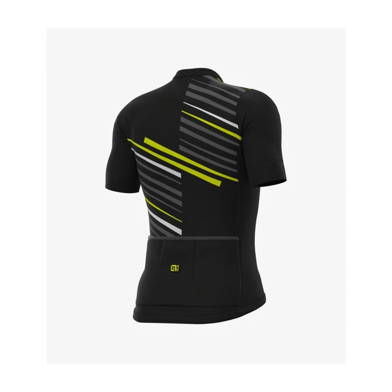 Maglia Ciclismo ALE' SOLID FLASH Nero Fluo 2 Maglia Ciclismo ALE' SOLID FLASH Nero Fluo - immagine 2