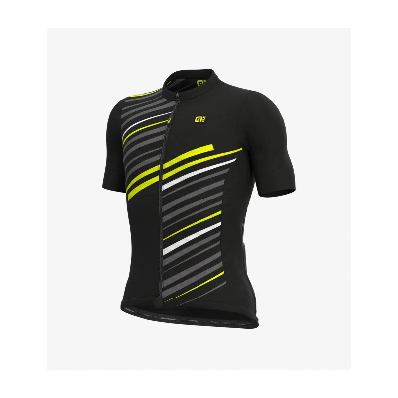 Maglia Ciclismo ALE' SOLID FLASH Nero Fluo 1 Maglia Ciclismo ALE' SOLID FLASH Nero Fluo