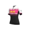 Maglia Ciclismo Donna ALE' SOLID BLEND Nero Rosa