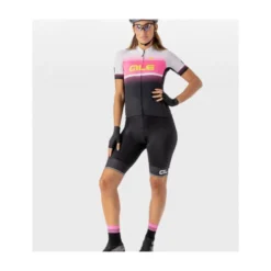 Maglia Ciclismo Donna ALE' SOLID BLEND Nero Rosa -Vendite Velo Passione maglia ciclismo donna ale solid blend nero rosa 3