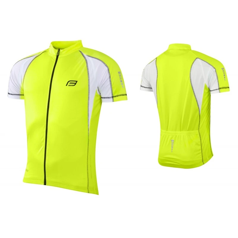 Maglia Ciclismo FORCE T10 Bianco Fluo 1 Maglia Ciclismo FORCE T10 Bianco Fluo