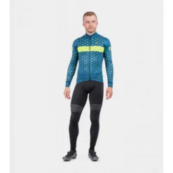 Maglia Invernale Ciclismo ALE' PR-R STARS Petrolio-giallo Fluo 2022 -Vendite Velo Passione maglia invernale ciclismo ale pr r stars petrolio giallo fluo 2022 2