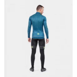 Maglia Invernale Ciclismo ALE' PR-R STARS Petrolio-giallo Fluo 2022 -Vendite Velo Passione maglia invernale ciclismo ale pr r stars petrolio giallo fluo 2022 3