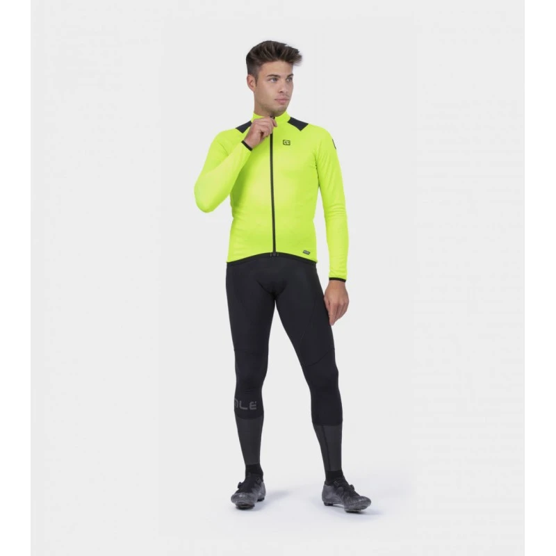 Maglia Invernale Ciclismo ALE' R-EV1 THERMAL Giallo Fluo 2022 3 Maglia Invernale Ciclismo ALE' R-EV1 THERMAL Giallo Fluo 2022 - immagine 3