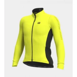 Maglia Invernale Ciclismo ALE' SOLID FONDO Giallo Fluo 2022