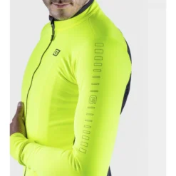 Maglia Invernale Ciclismo ALE' SOLID FONDO Giallo Fluo 2022 -Vendite Velo Passione maglia invernale ciclismo ale solid fondo giallo fluo 2022 4