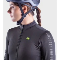 Maglia Invernale Donna ALE' SOLID FONDO Nero 2022 -Vendite Velo Passione maglia invernale donna ale solid fondo nero 2022 4