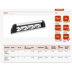 Portasci Per Barre Da Tetto FABBRI ALUSKI & BOARD UNIVERSALE 3 -Vendite Velo Passione portasci per barre da tetto fabbri aluski board universale 3 2